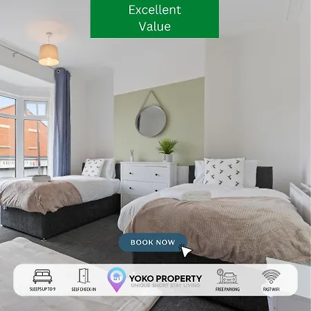 Holiday home 4 Bedroom House In Location With Free Parking, Self-check-in, Fast Wifi & Smart Tv With Netflix By Yoko Redcar